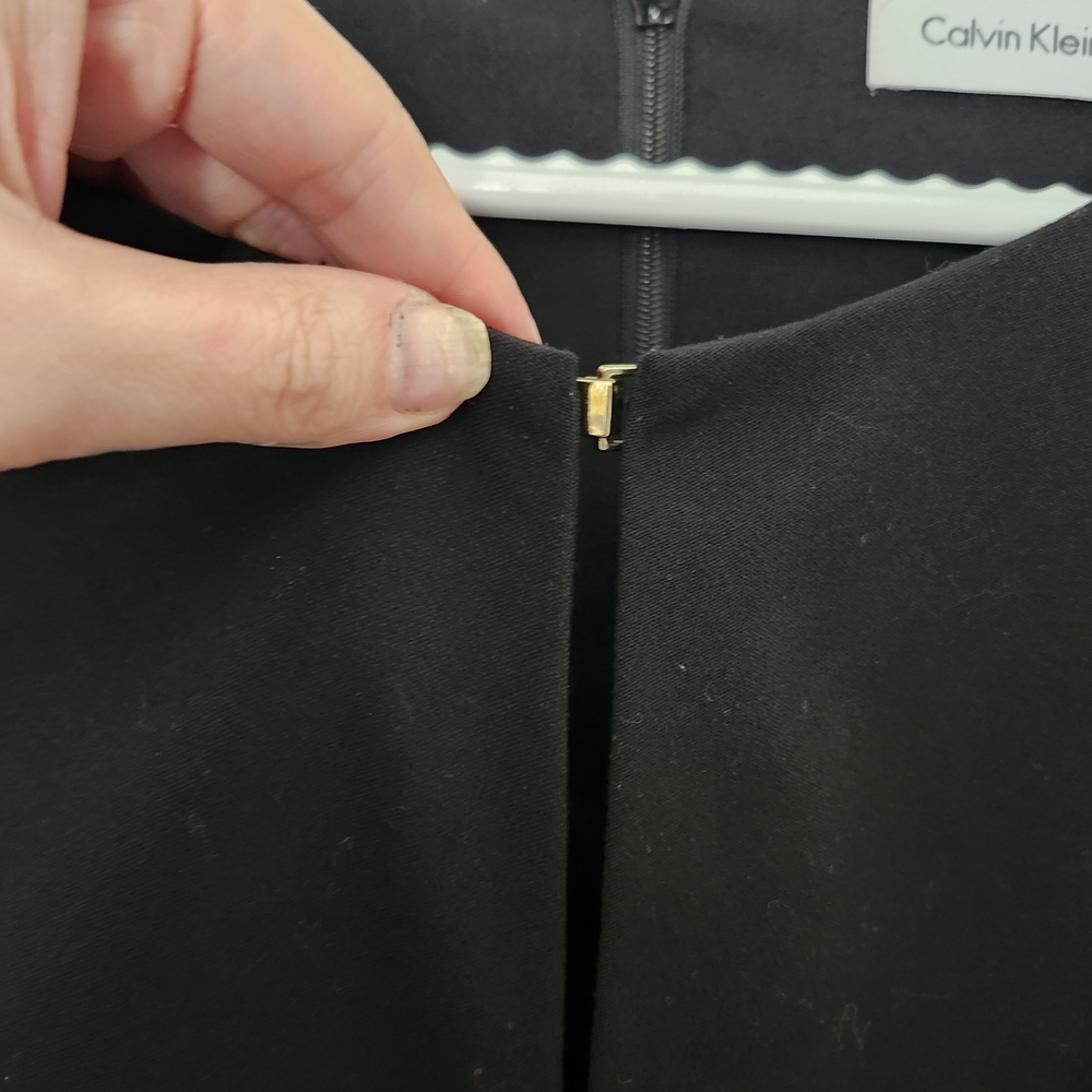 Calvin Klein Black Sleeveless Midi A-Line Dress - Picture 4 of 6